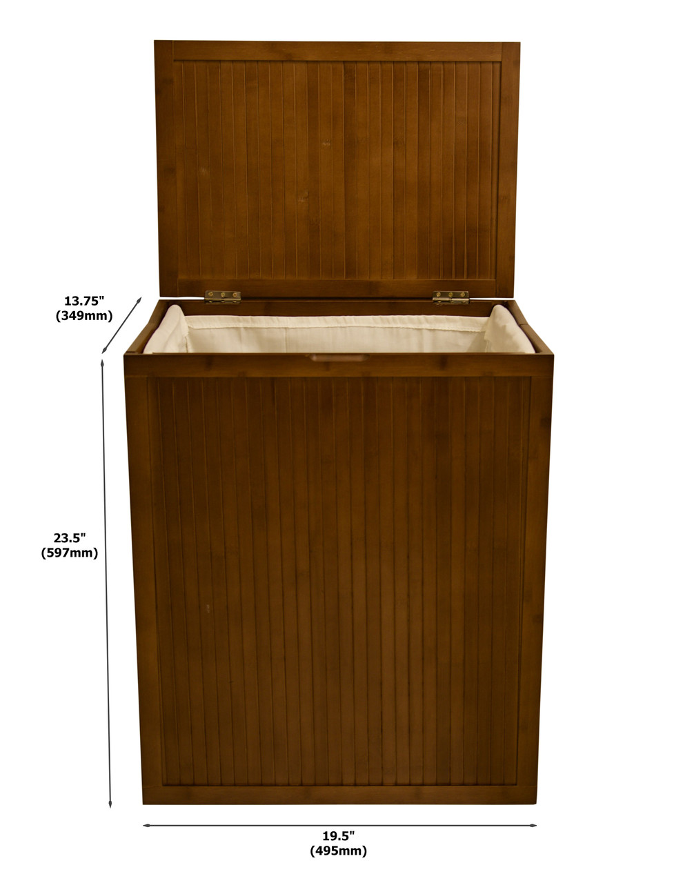 Bamboo Folding Laundry Hamper w/Removeable Cloth Bag | Eccostyle