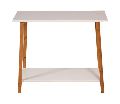 2 Tier Bamboo Frame Console Table | White (CAEFT0001WMBS)