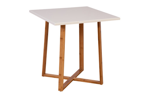 Bamboo Square End Table | White (CAEFT0002WMSQ)