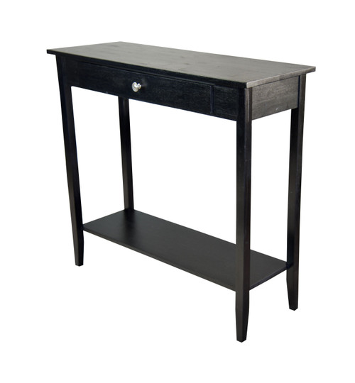 Acacia Console Table with Shelf | Black