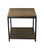 Brushed Brown Bamboo+Steel Accent Table