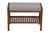 Bamboo Padded Bench in Dark Brown