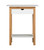 Bamboo Frame 2 Tier End Table with Drawer | White