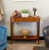 Acacia Console Table w/Shelf in Dark Mahogany
