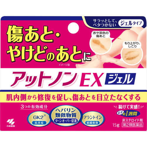 Kobayashi Pharmaceutical Atnon EX Gel 15g Other (check locks, tongue cleaners, etc.) Indications: Skin hardening and tightness after wounds or burns (excluding