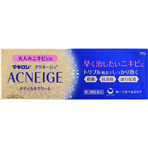 Daiichi Sankyo Healthcare Makiron Acneage Medical Cream 28g Wound and suppurative skin preparations Efficacy: Acne, pimples