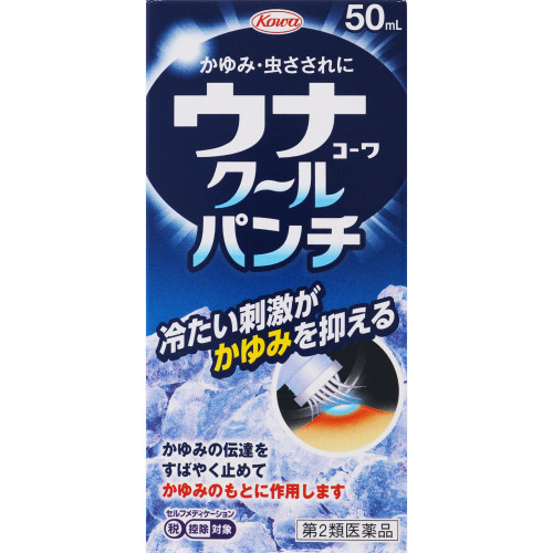 Kowa Unacowa Cool Punch 50mL Liquid Preparations Insect bites Indications: Itching, insect bites