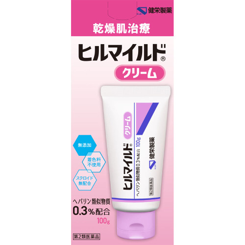 Ken-Ei Pharmaceutical Hill Mild Cream 100g Non-steroidal Indications: Rough hands and fingers; keratosis of elbows, knees, heels, and ankles; cracks and fissure
