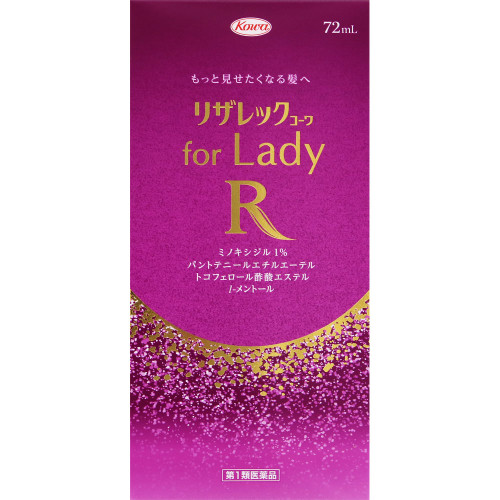 Kowa Resalec for Lady 72ml General use Indications: Promotes hair growth, nourishes hair, and prevents the progression of hair loss (shedding) in androgenetic a