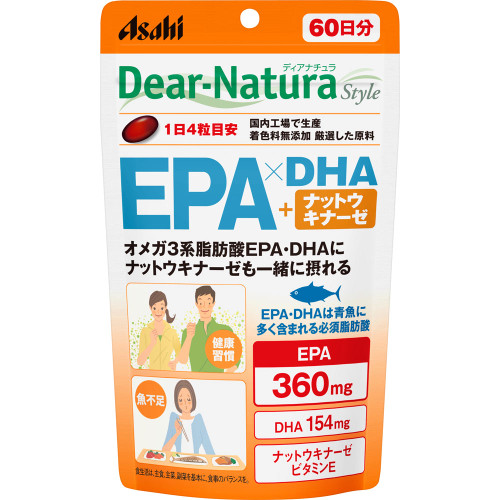 Asahi Dear-Natura Style EPA ~ DHA & Nattokinase 240 capsules Other (check locks, tongue cleaners, etc.) Herbs (Natural Ingredients)