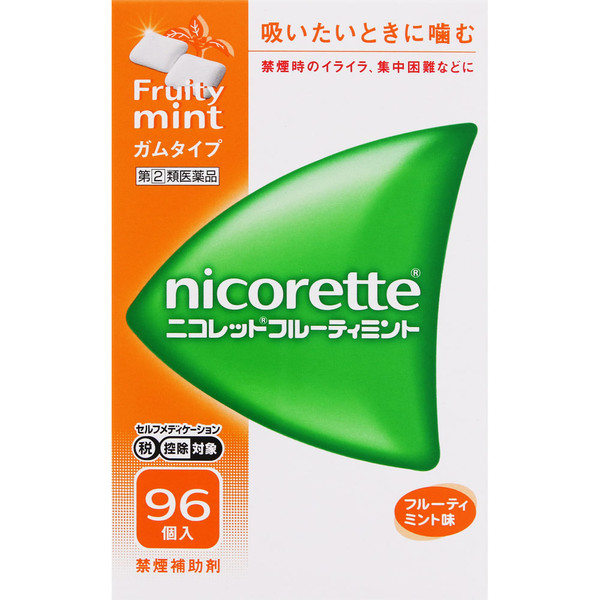Alinamin Pharmaceuticals Nicorette Fruity Mint 96 pieces Smoking cessation aid Smoking cessation aid Efficacy: Alleviates symptoms such as irritability, difficu