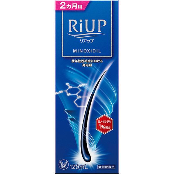 Taisho RiUP 120ml General use Efficacy: Hair growth, hair thickening, and prevention of hair loss progression in androgenetic alopecia.