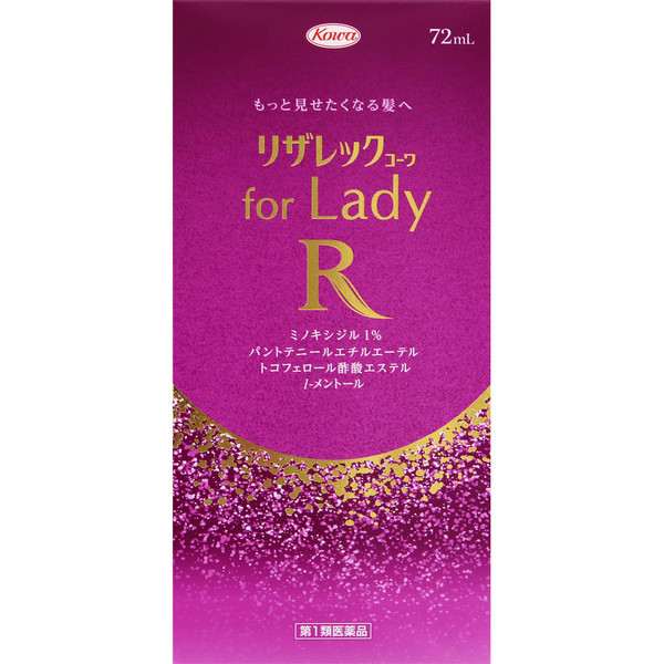 Kowa Resalec for Lady 72ml General use Indications: Promotes hair growth, nourishes hair, and prevents the progression of hair loss (shedding) in androgenetic a