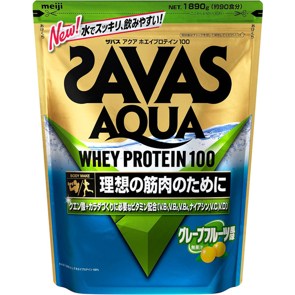 Meiji (formerly Meiji Seika) Zavas Aqua Whey Protein 100 Grapefruit Flavor 90 Servings 1890g
