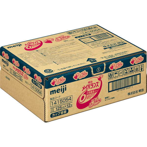 Meiji (formerly Meiji Seika) Mei Balance Mini Cup Strawberry Yogurt Flavor Case 125ml x 12 Maybalance Thia Pack