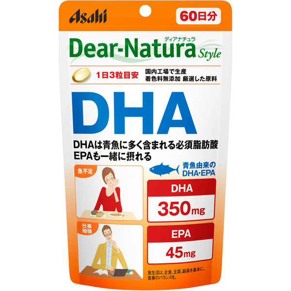 Asahi Dear-Natura Style DHA 180 Capsules (60-Day Supply) Cerebral blood flow Life Improvement