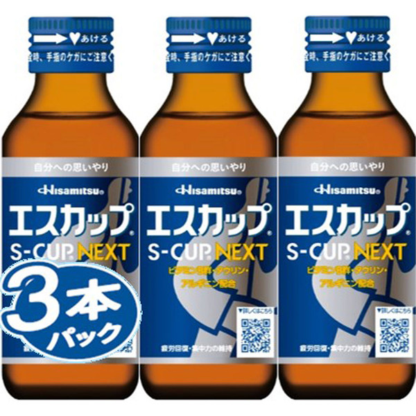 Hisamitsu Pharmaceutical Escup NEXT 100mL ~ 3 bottles (Designated Quasi-Drug) Quasi-drugs Physical Fatigue & Nutritional Support (Vitamins) Efficacy: -Maintains