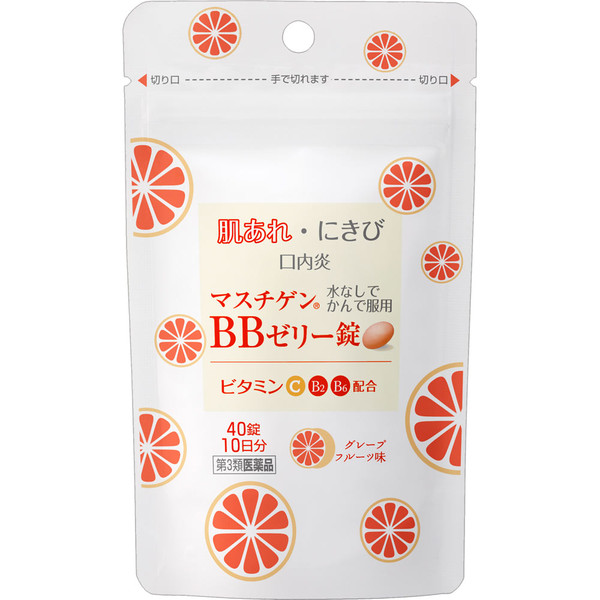 Nippon Zoki Pharmaceutical Mastigen BB Jelly Tablets 40 tablets Vitamin B2 Main Vitamins and Health Products Indications: Relief of the following symptoms: roug