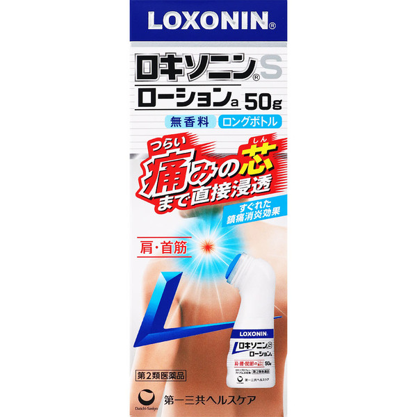 Daiichi Sankyo Healthcare Loxonin S Lotion a 50g Liquid Topical agents Indications: Lower back pain, shoulder pain associated with stiff shoulders, joint pain,