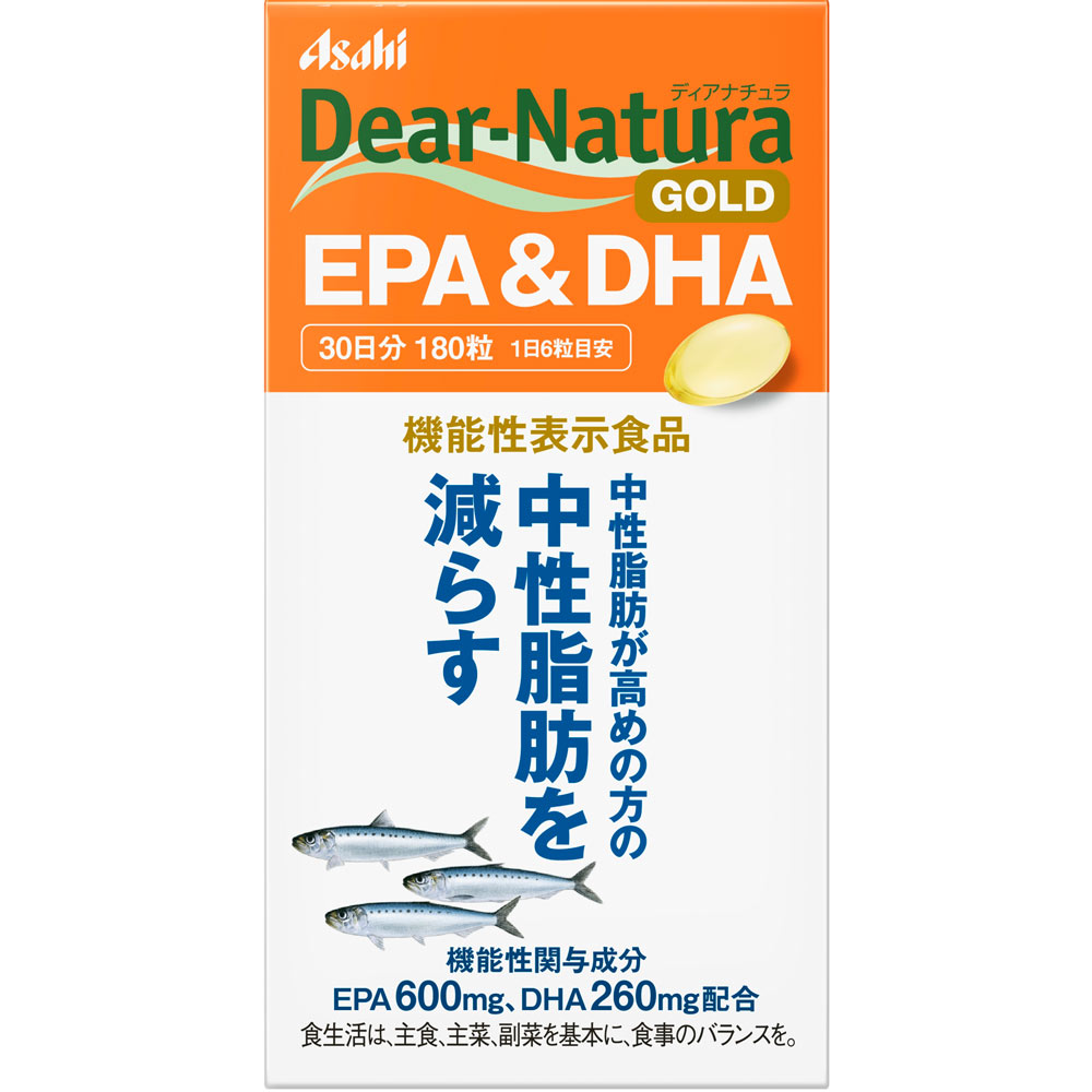 Asahi Dear-Natura Dearﾂ－Natura GOLD EPAﾂ・疋HA ﾂ１ﾂ８ﾂ０ﾂ猟ｱ Preventive Lifestyle Habits Functional Claims Product