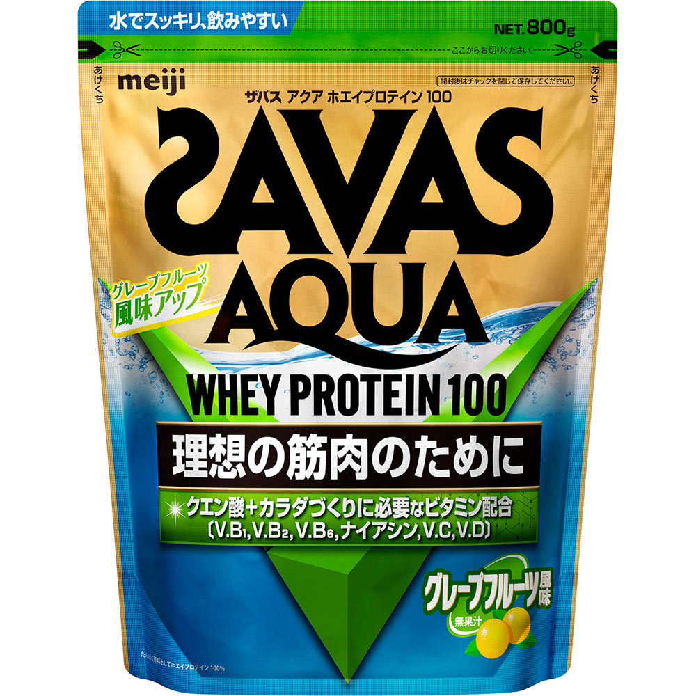 Meiji (formerly Meiji Seika) Zavas Aqua Whey Protein 100 Grapefruit Flavor 40 Servings 800g