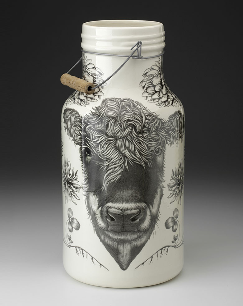 Jug with Handle Hereford Cow Laura Zindel Design
