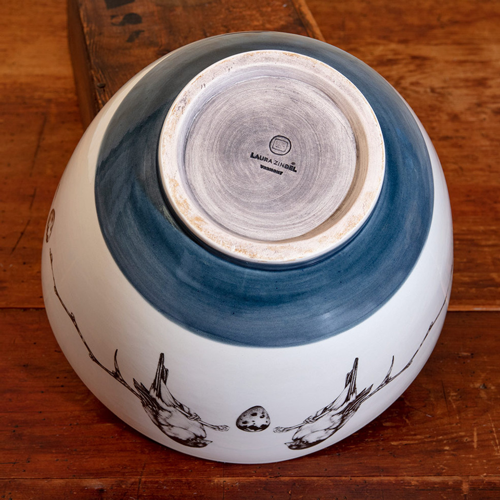 Example of glazed bottom of handmade ceramic Bowl