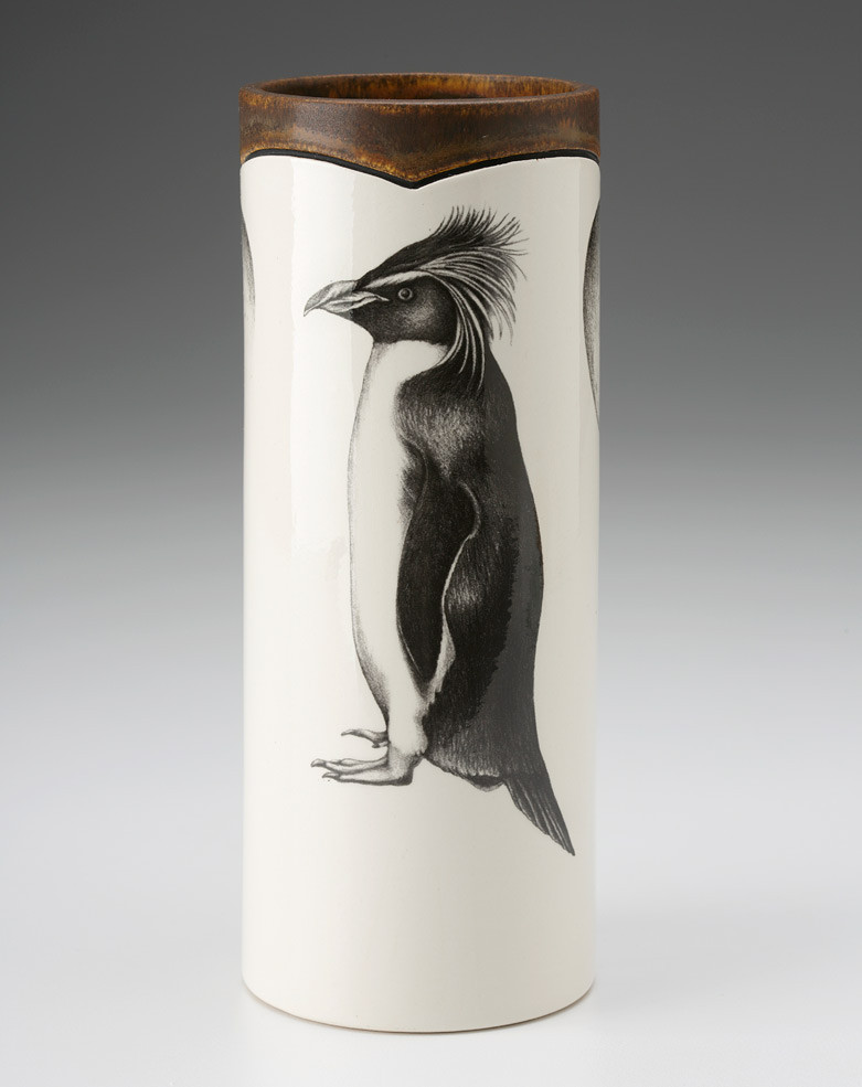 Small Vase: Rockhopper Penguin - Laura Zindel Design