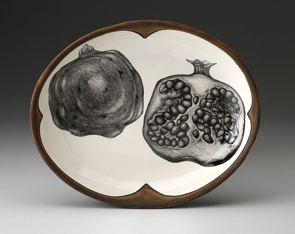 Small Serving Dish: Pomegranate