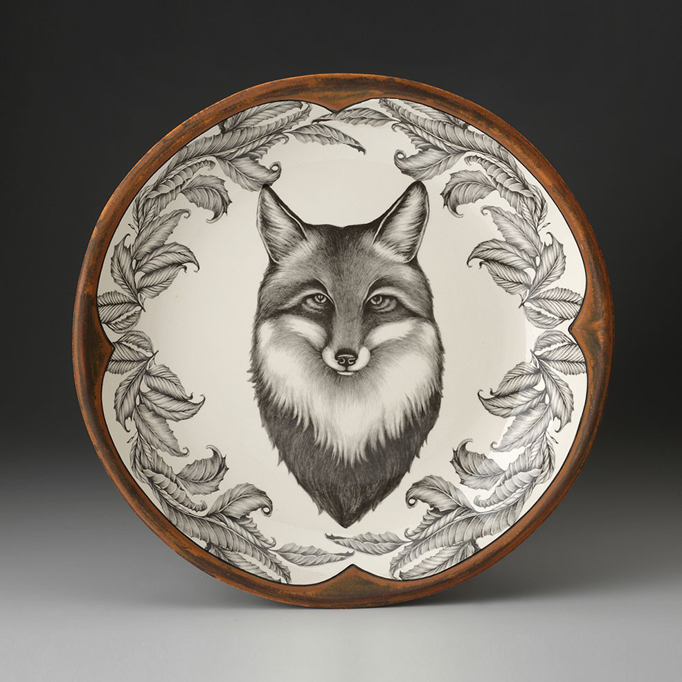 Small Round Platter: Fox Portrait - Laura Zindel Design