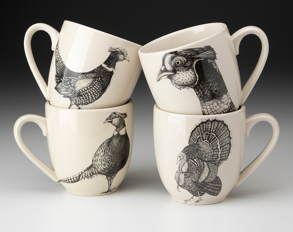 Set of 4 Mugs: Pheasant - Laura Zindel Design