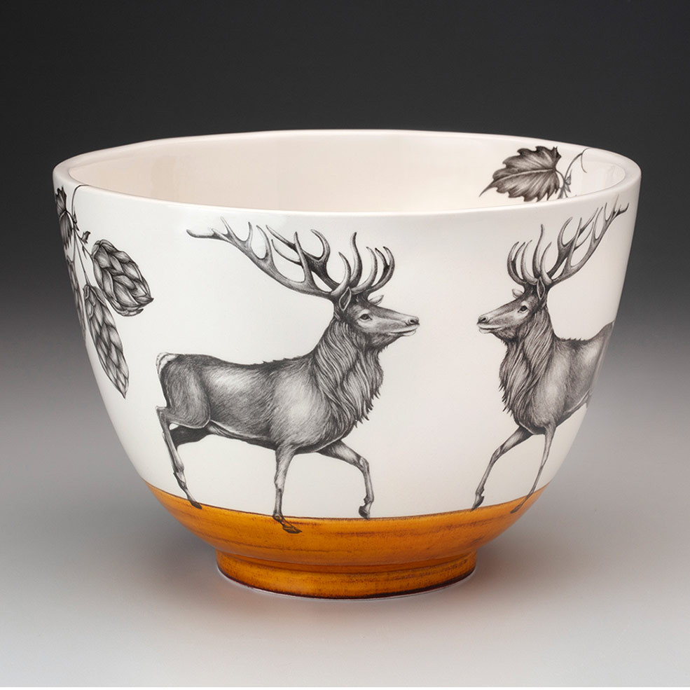 Large Bowl: Red Buck - Laura Zindel Design