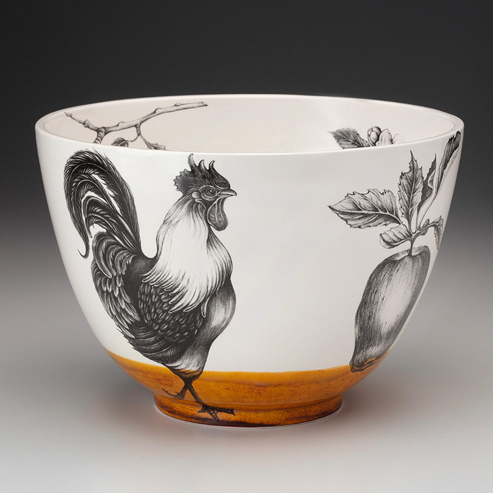 Large Bowl: Rooster - Laura Zindel Design
