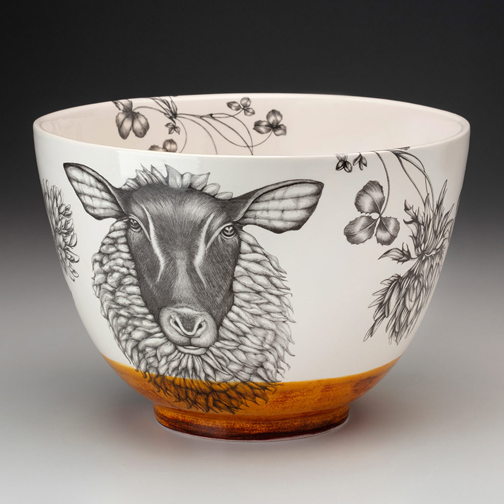Large Bowl: Suffolk Sheep - Laura Zindel Design