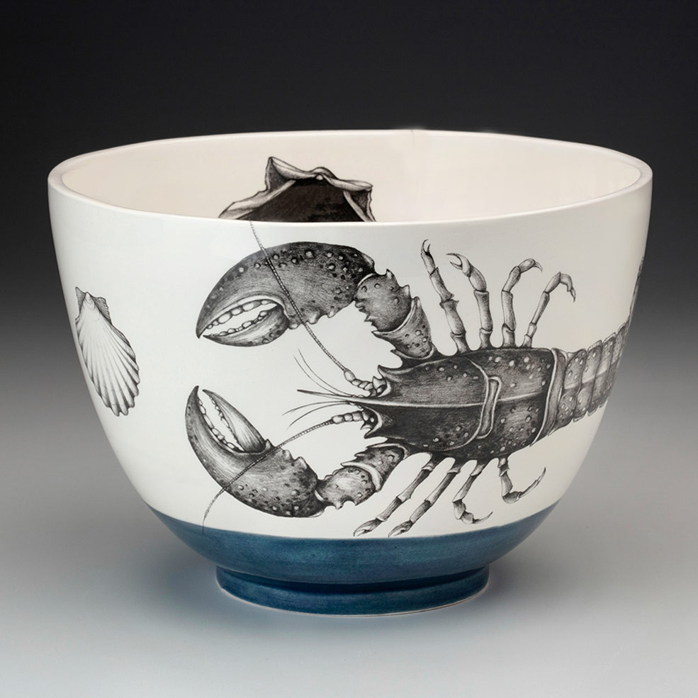 Large Bowl: Lobster - Laura Zindel Design