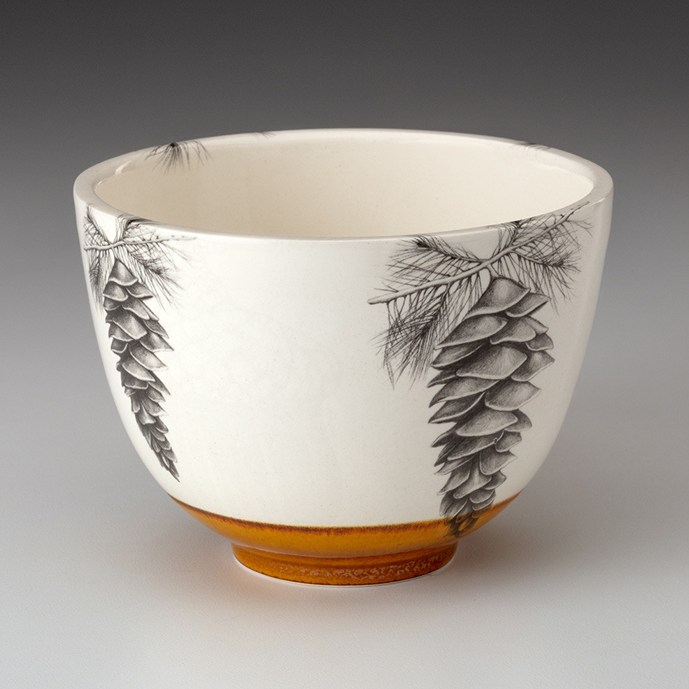 Small Bowl: White Pine Cone - Laura Zindel Design