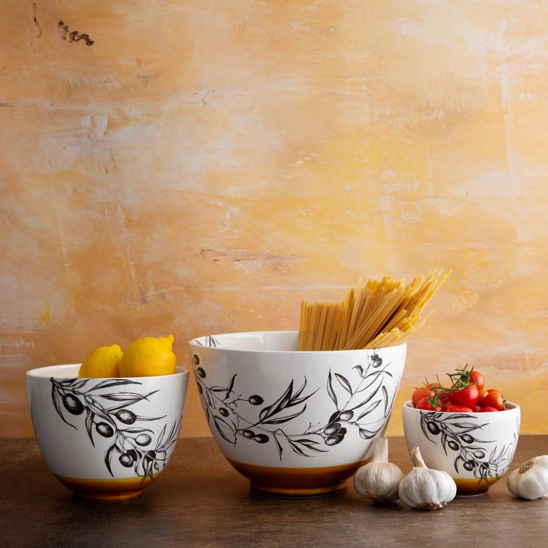 Medium Bowl: Olive Vine - Laura Zindel Design