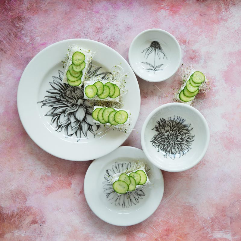 Cereal Bowl: Plate Dahlia - Laura Zindel Design