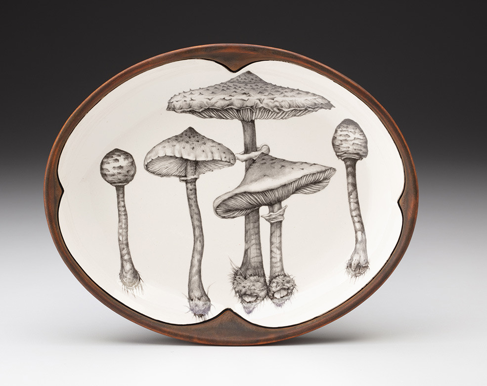 Laura Zindel Parasol Mushroom Serving Dish