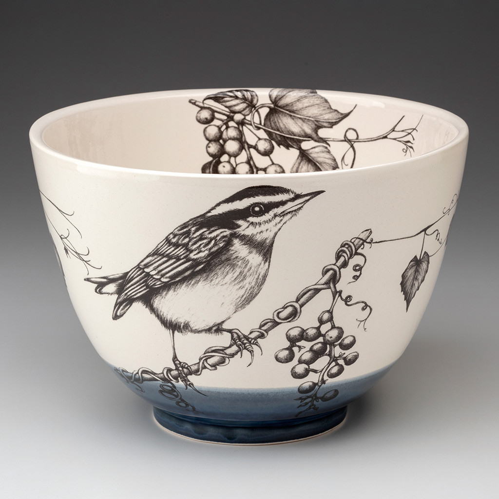 Large Bowl: Nuthatch - Laura Zindel Design