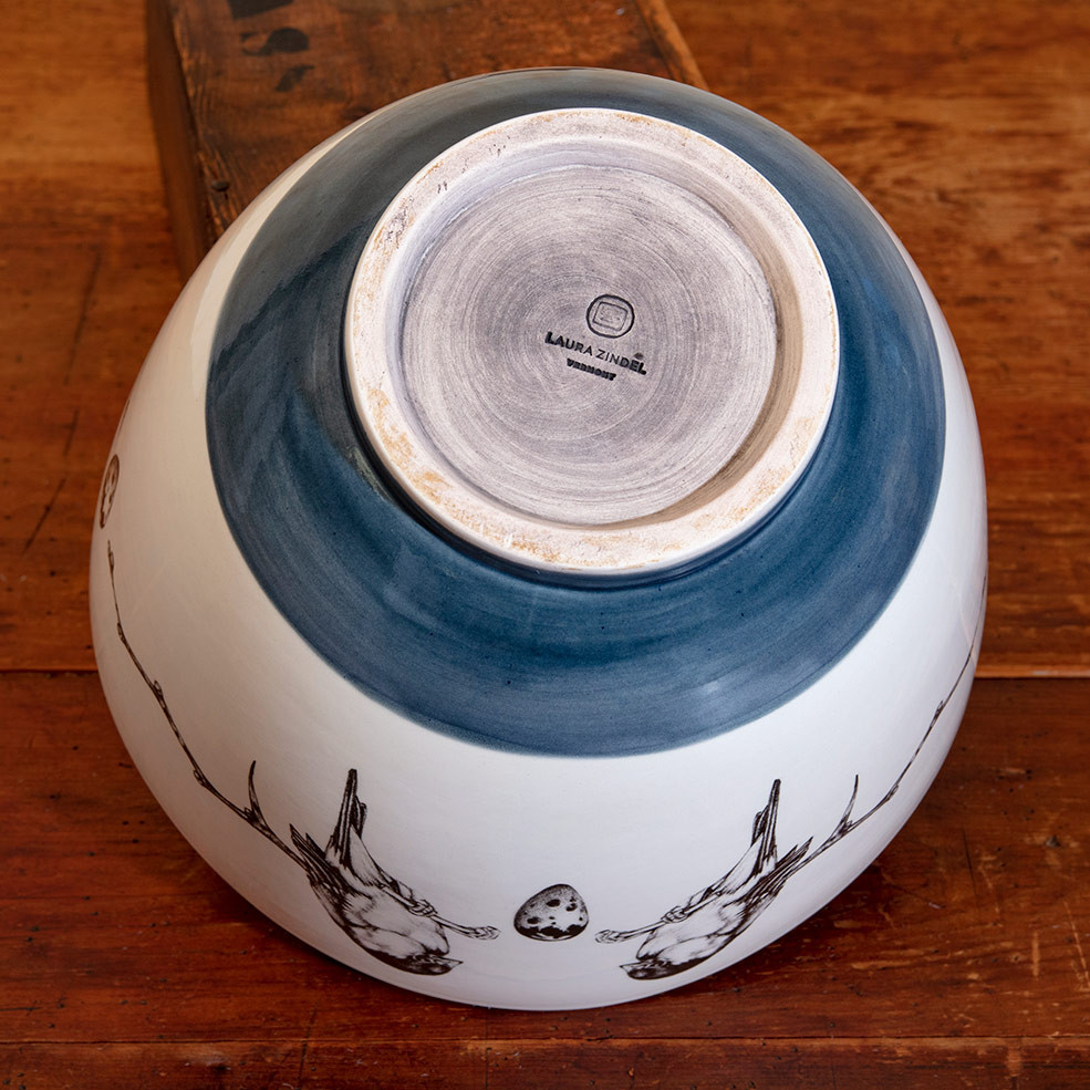 Large Bowl: Lizards - Laura Zindel Design