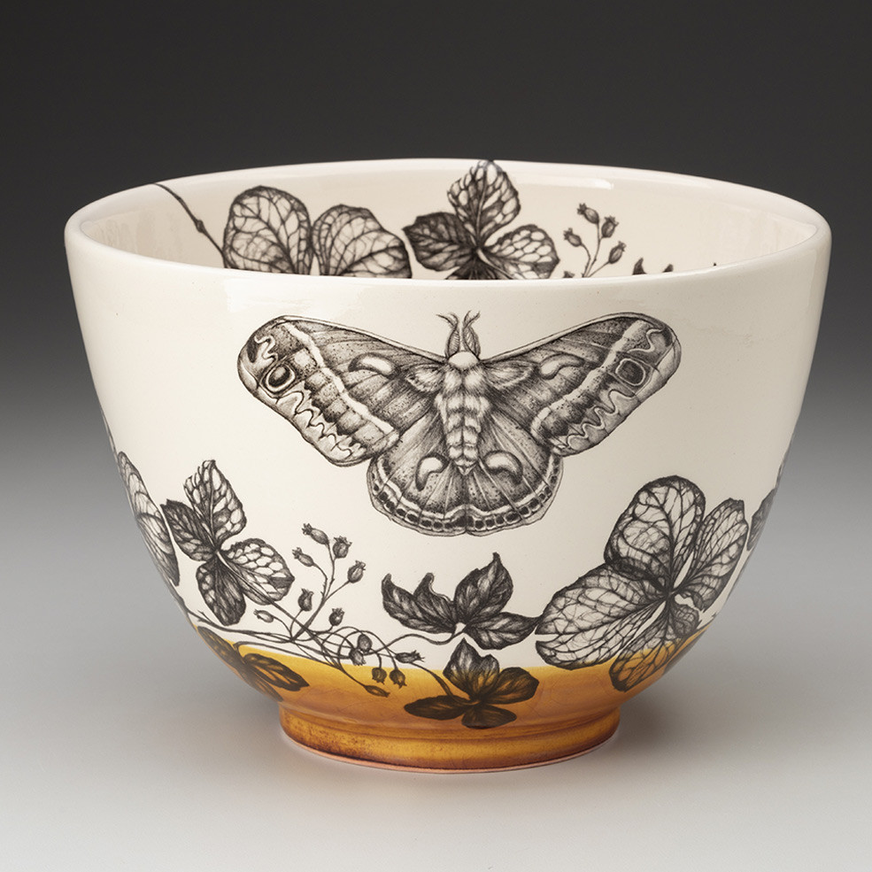 Large Bowl: Silk Moth - Laura Zindel Design