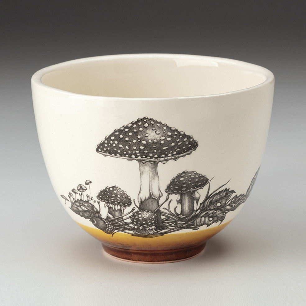 Small Bowl: Woodland Mushrooms - Laura Zindel Design