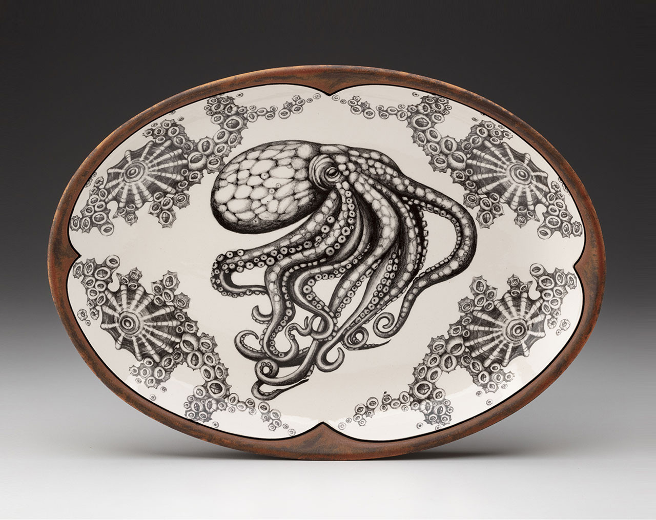 Oval Platter: Octopus - Laura Zindel Design