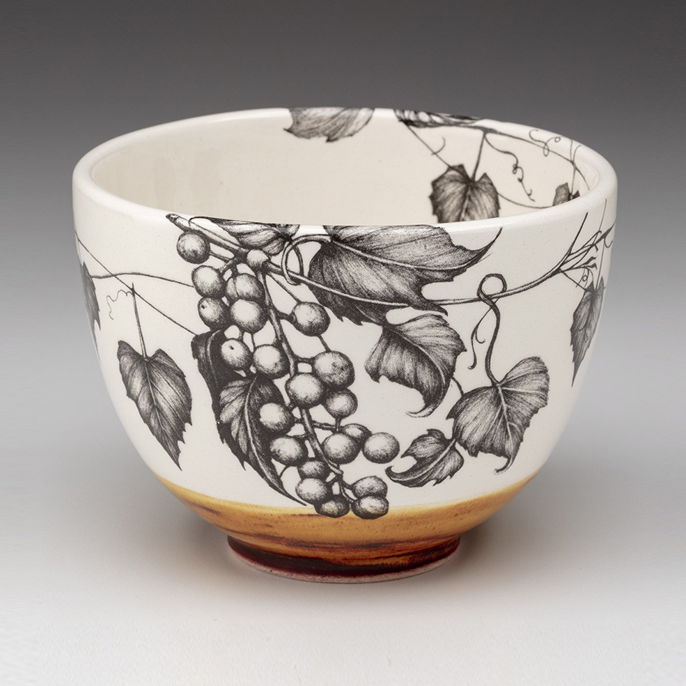 Small Bowl: Wild Grapes - Laura Zindel Design