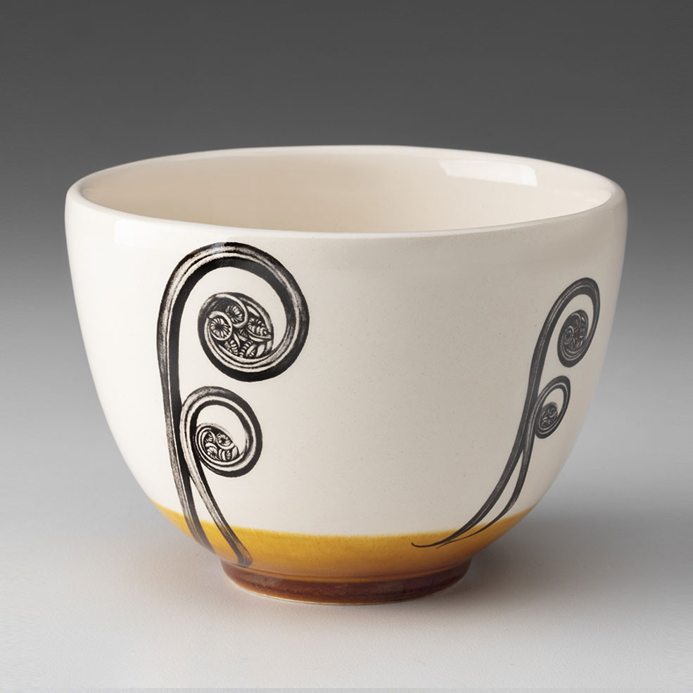 Small Bowl: Fiddlehead Fern - Laura Zindel Design