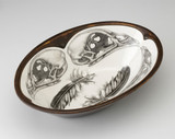 Large Serving Dish: Quail Skull