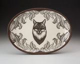 Oval Platter: Fox Portrait