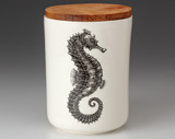 Medium Canister with Lid: Seahorse Medium Canister with Lid: Seahorse