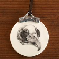 Ornament: Owl Skull